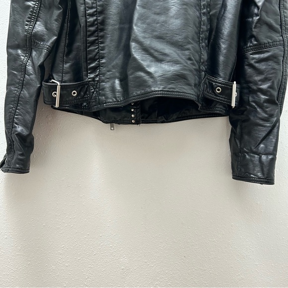 Free People Faux Leather Studded Motorcycle Jacket - Picture 3 of 9